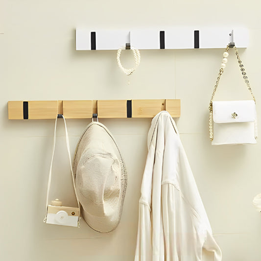 porte manteau mural bois bambou deux couleurs