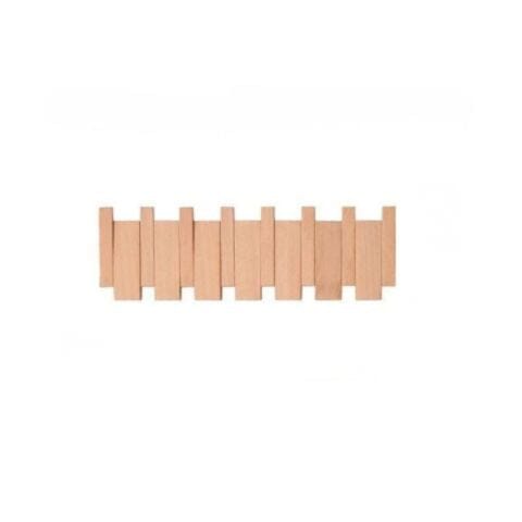 Porte‑manteau mural bois en hêtre 6 crochets style scandinave 