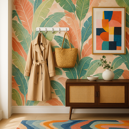porte manteau mural dans une entree excentrique