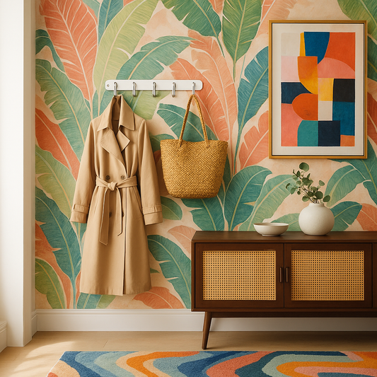 porte manteau mural dans une entree excentrique