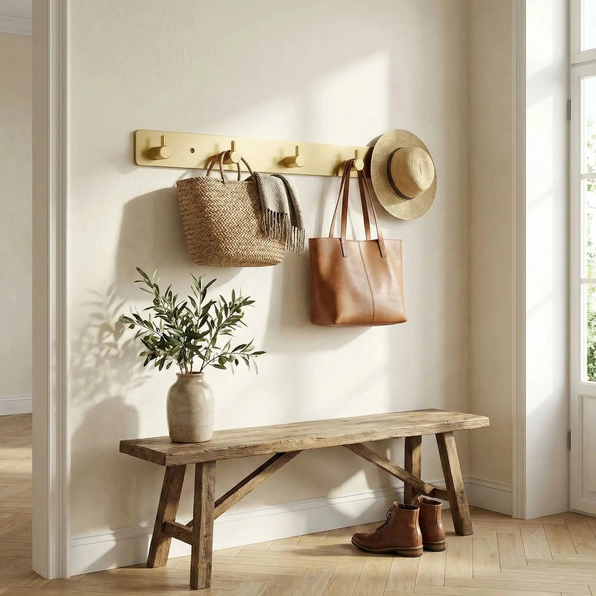 Porte-Manteau Mural Design | SpaceAluminum™ - Or Porte-manteau mural Rangement signature 