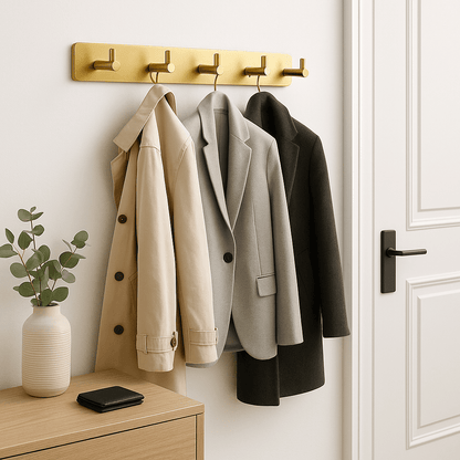 Porte-Manteau Mural Design | SpaceAluminum™ - Or Porte-manteau mural Rangement signature 