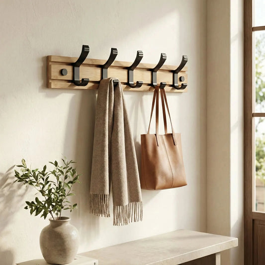 Porte-Manteau Mural en Bois | SlidingHook™ Porte-manteau mural en bois Rangement signature 