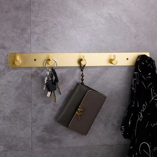 Porte manteau mural or avec clés et portefeuilles