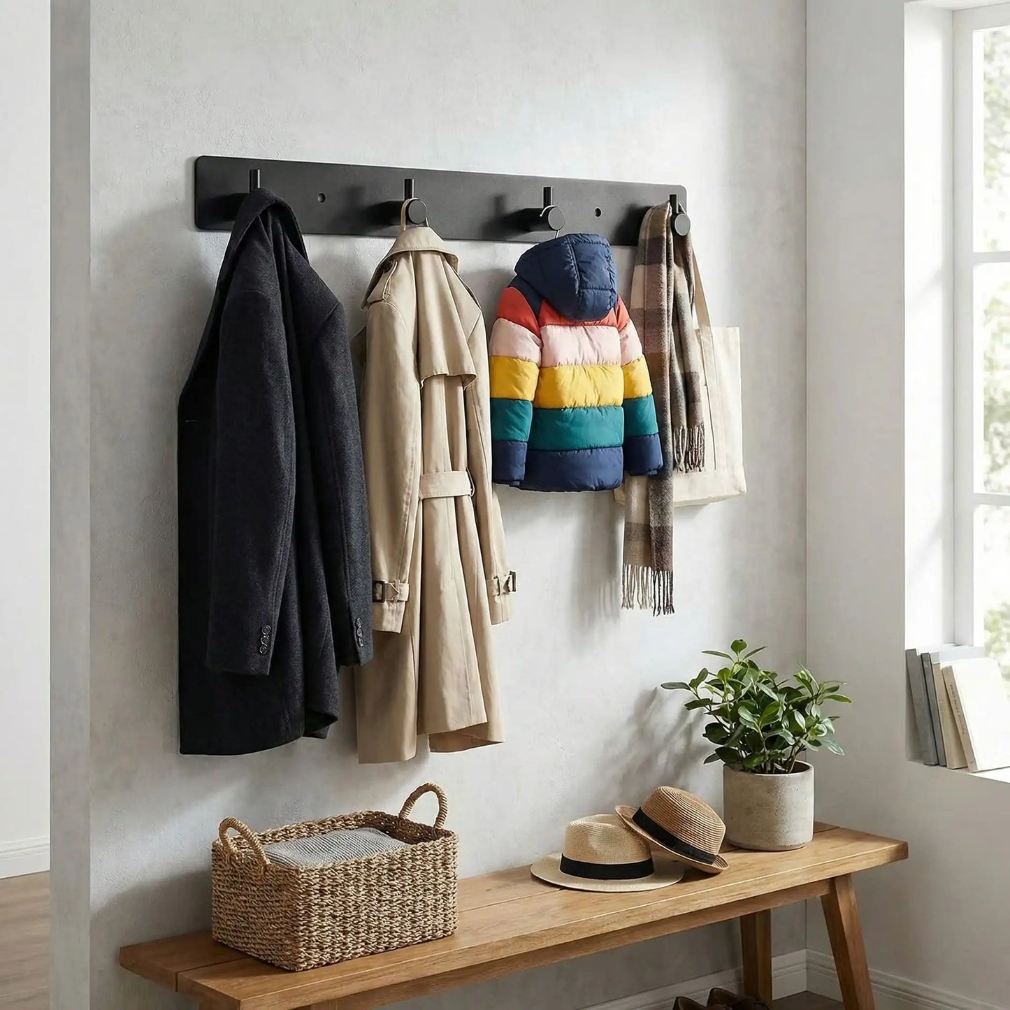 Porte manteau mural pour toute la famille SpaceAluminum