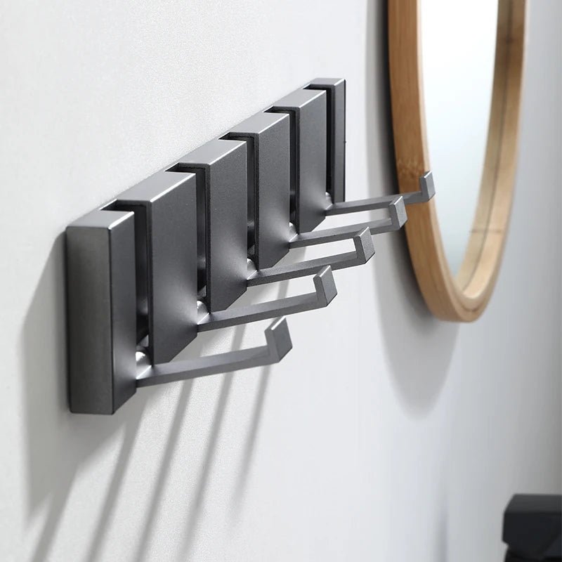 PORTE - MANTEAU MURAL MODERNE | Crochets Pliables Aluminium - Rangement signature