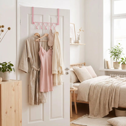 Porte manteau de porte coeur rose sans percage style scandinave pour organisation 
