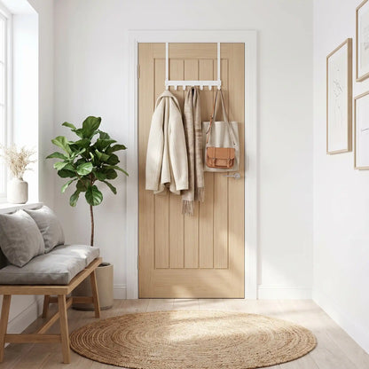 Porte‑manteau porte LYKKE™ robuste, installation sans outil et espace optimisé derrière la porte