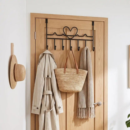 porte manteau porte lykke metal design coeur