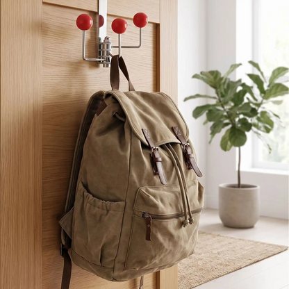 Porte manteau de porte rotatif sans perçage acier carbone pratique pour vêtements et accessoires