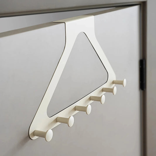 Porte-manteau porte sans perçage, idéal pour organiser vestes et accessoires en toute simplicité. 