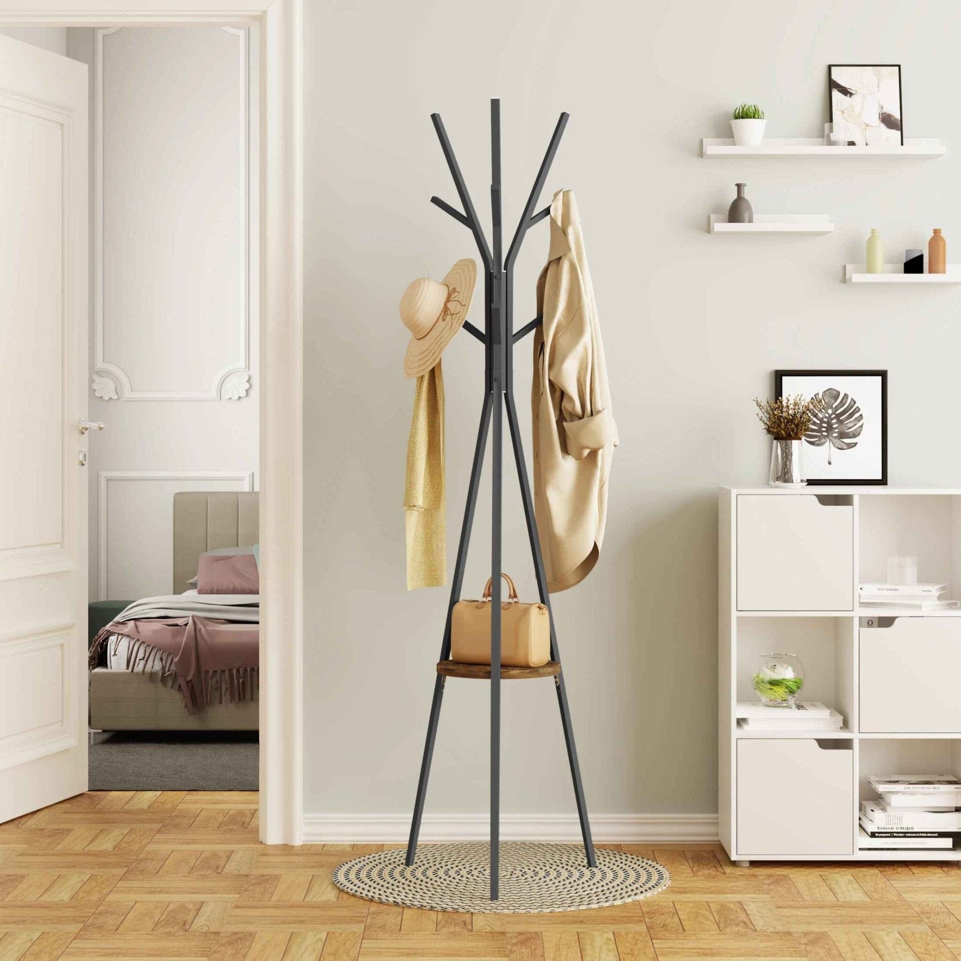 Porte‑manteau sur pied LYKKE Hooka en métal finition élégante