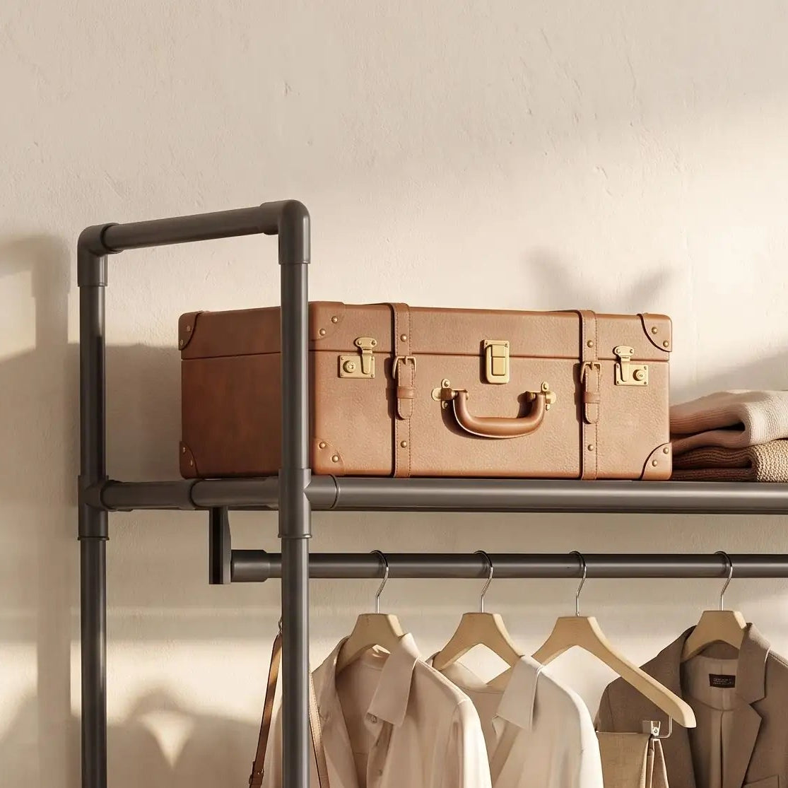 Porte‑manteau sur pied LYKKE Mobile Rollastand en métal et plastique