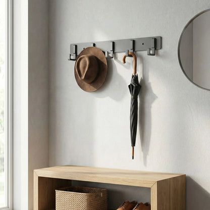 Porte-manteaux mural chapeau et parapluie Alumhold