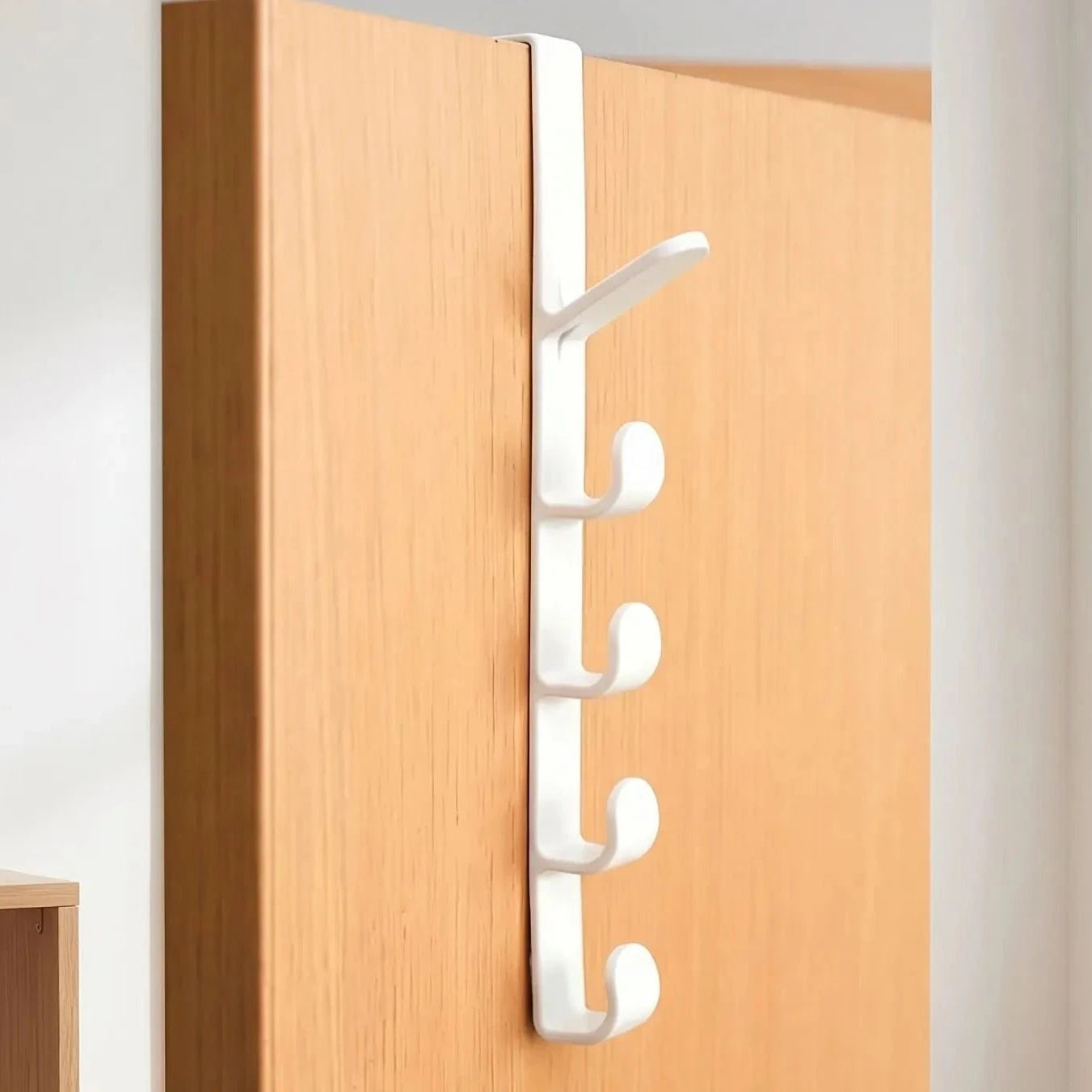 Porte-manteau de porte sans perçage Modèle Futé finition Blanc Épuré