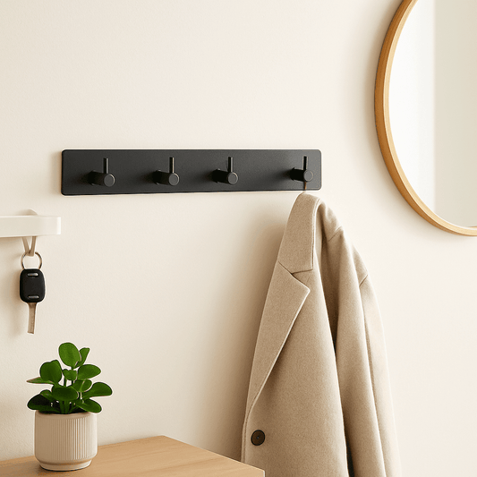 Porte‑Manteau Mural | Noir Mat Sans Perçage Porte-manteau mural Rangement signature 