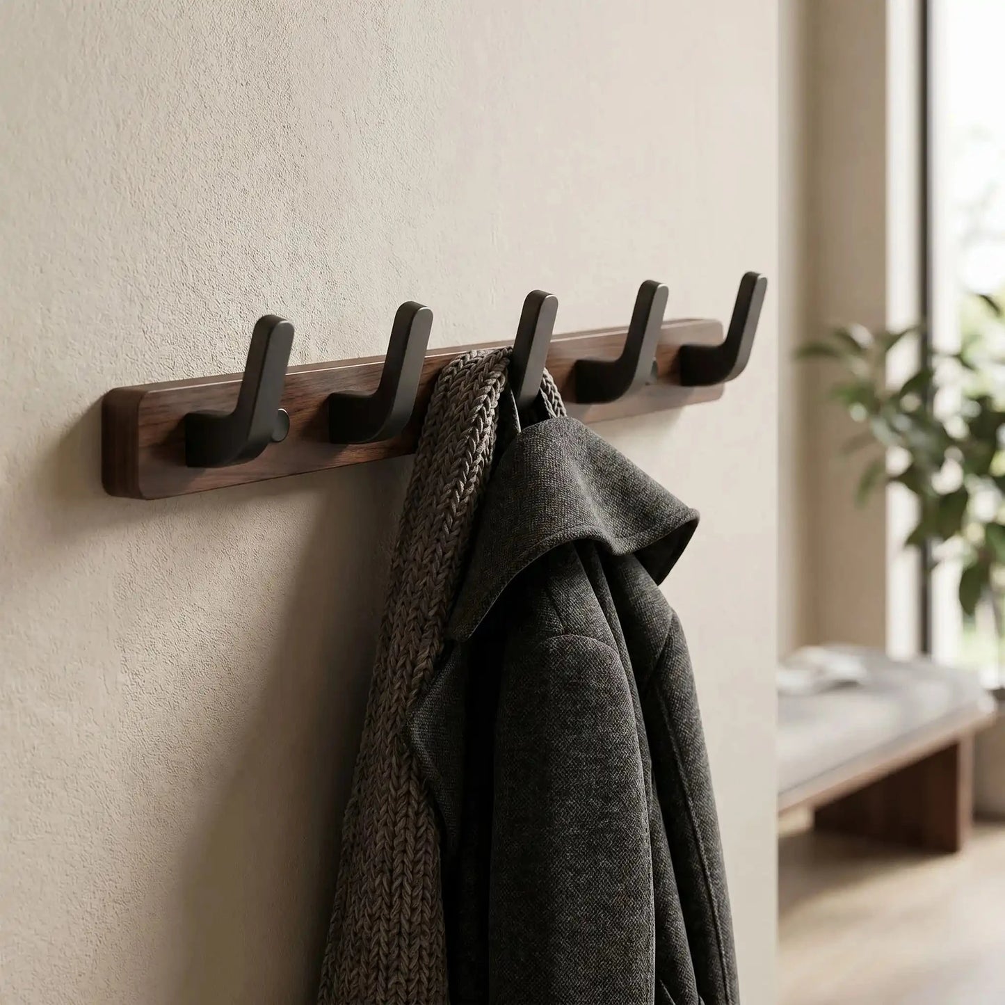 Porte‑Manteaux Mural | Bambou Nan™ Design & Robuste Porte-manteau mural Rangement signature 