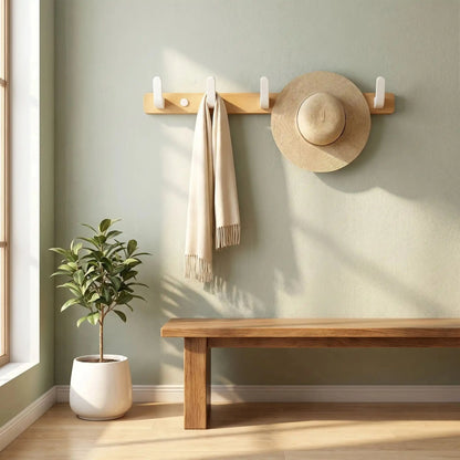 Porte‑Manteaux Mural | Bambou Nan™ Design & Robuste Porte-manteau mural Rangement signature 