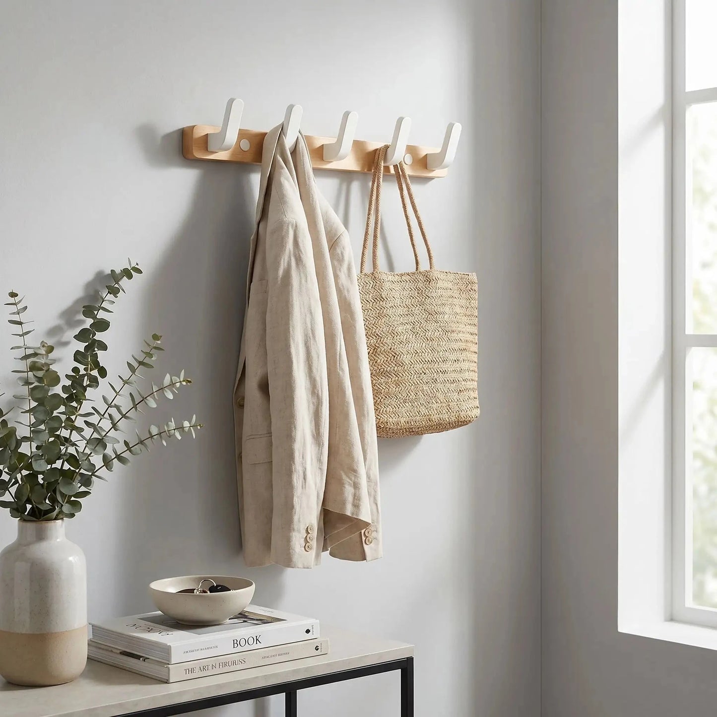 Porte‑Manteaux Mural | Bambou Nan™ Design & Robuste Porte-manteau mural Rangement signature 
