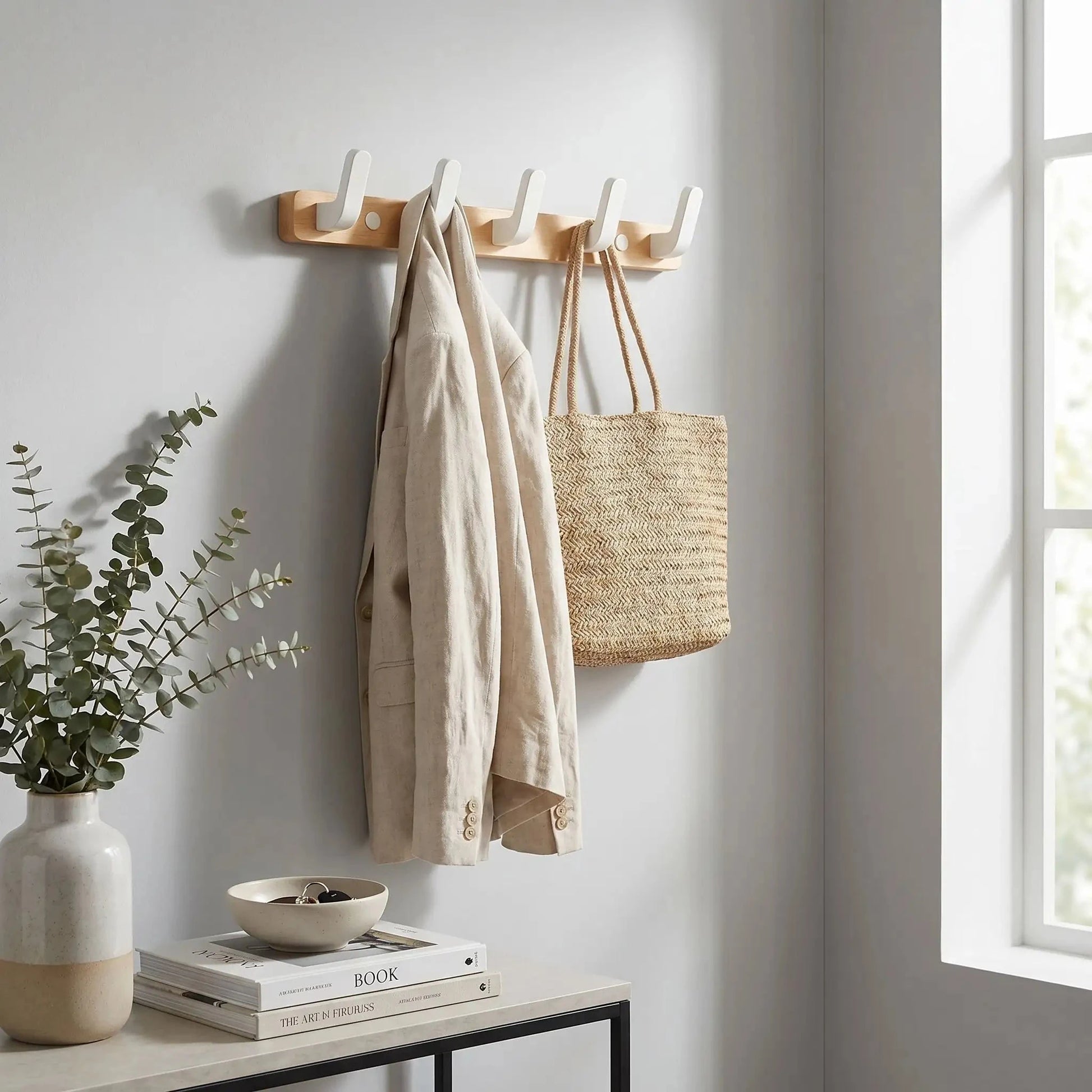 Porte‑Manteaux Mural | Bambou Nan™ Design & Robuste Porte-manteau mural Rangement signature 
