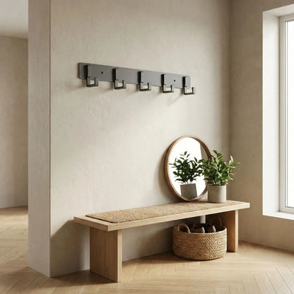 Porte‑manteaux mural design | Aluminium – Gain de place & Solidité Porte-manteau mural Rangement signature 