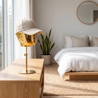 Présentoir à casquette LYKKE™ structure métal ajustable dans une chambre