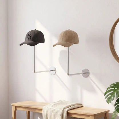 Présentoir à casquette mural LYKKE™ design bois et métal scandinave