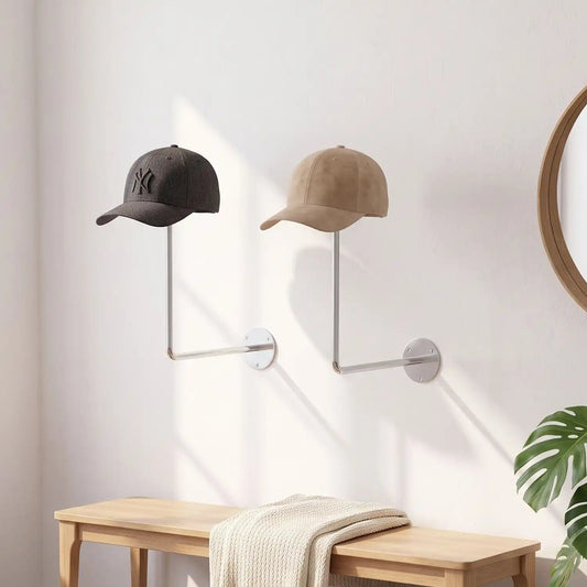 Présentoir à casquette mural LYKKE™ design bois et métal scandinave