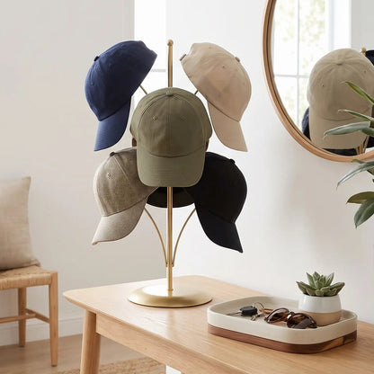 Présentoir à casquettes LYKKE™ vertical 5 places en métal