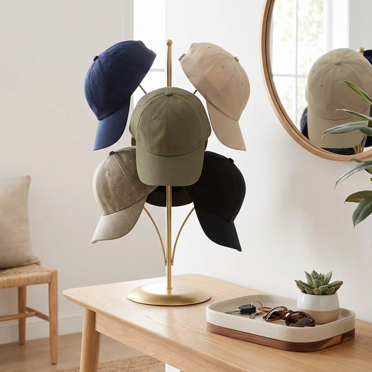 Présentoir à casquettes LYKKE™ vertical 5 places en métal