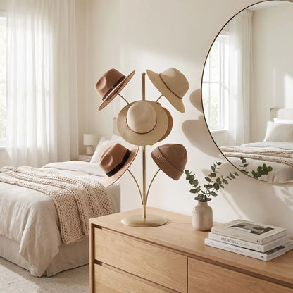 Présentoir à casquettes LYKKE™ vertical métal pour chambre organisée