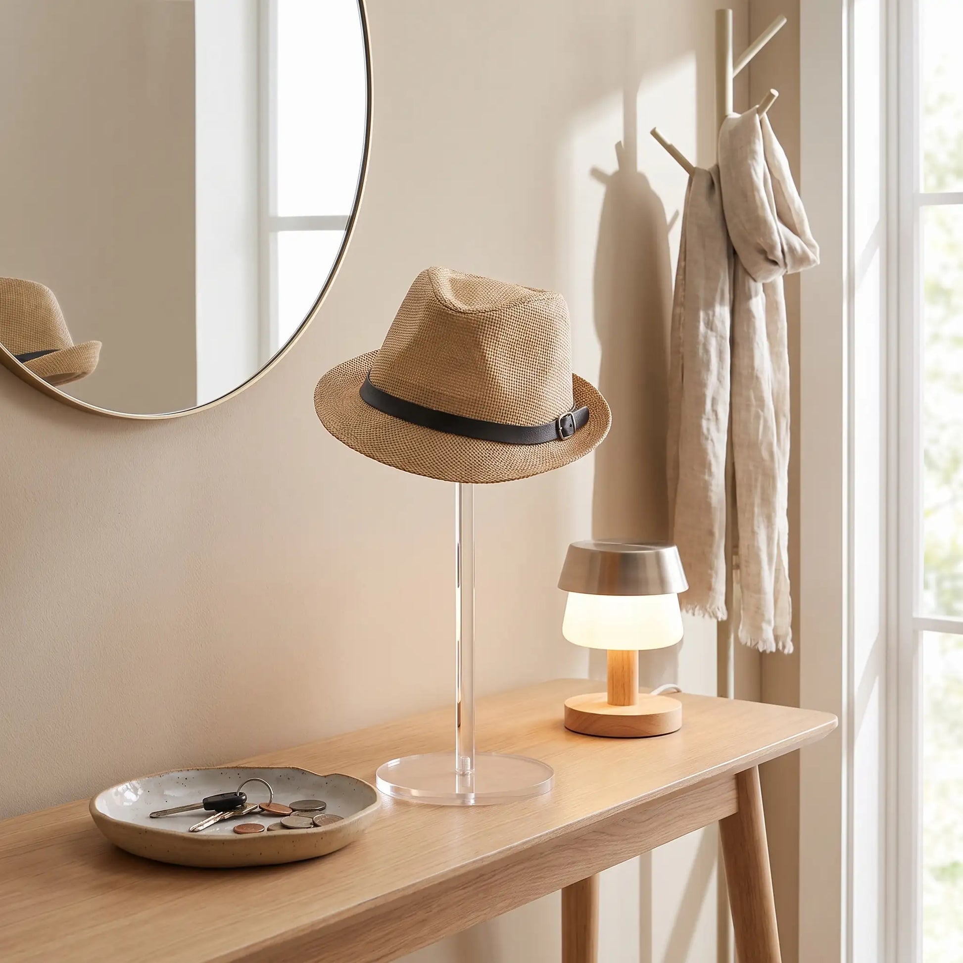 Présentoir à casquette FJELL™ acrylique transparent style scandinave