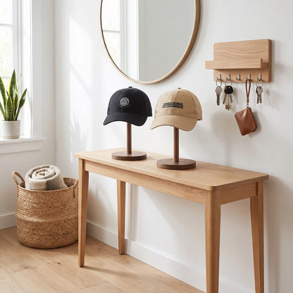 Présentoir à casquette SKOG™ bois naturel au design minimaliste
