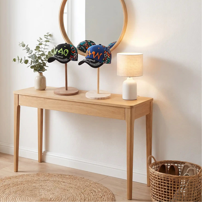 Présentoir à casquette SKOG™ bois naturel pour visibilité optimale