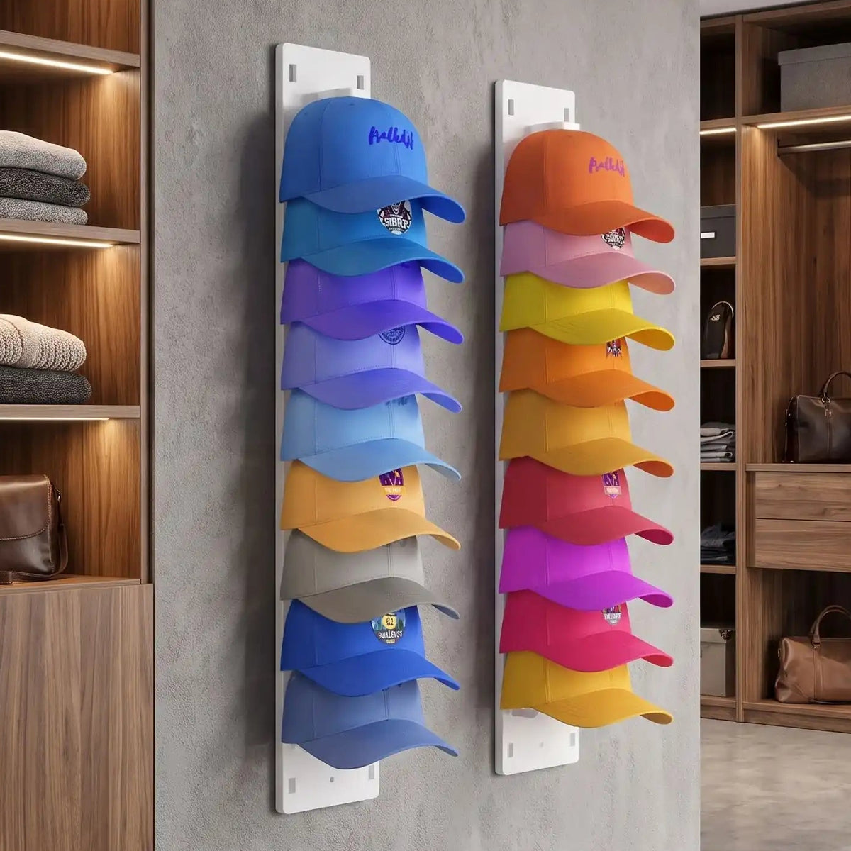 Range casquette. fjell mural design plastique robuste,durable, blanc