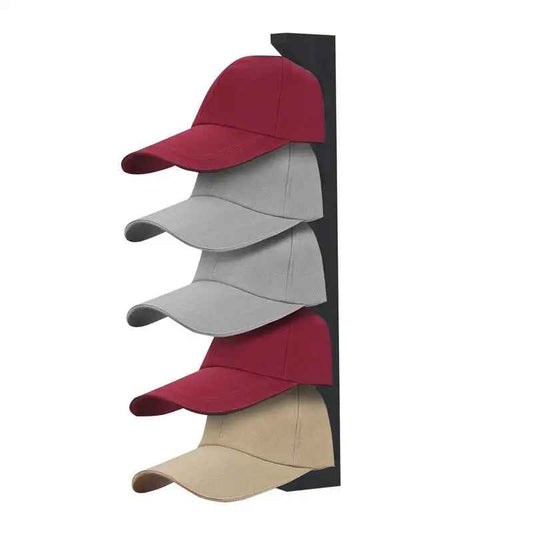 RANGE CASQUETTE MURAL | Bois 5 Supports - Rangement signature