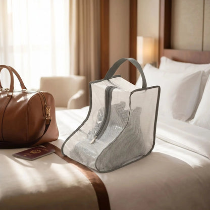 Range Chaussure MeshProtect | Housse de Rangement Transparente Rangement chaussures Rangement signature Gris Bottines 