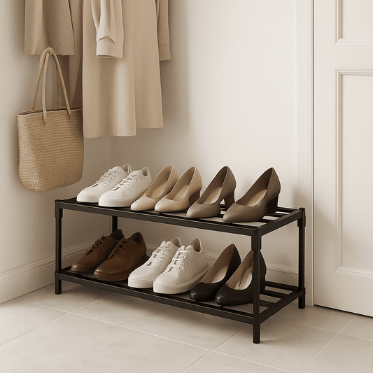 Range Chaussure | Modèle Compact 6 Paires Gain de Place Étagère à chaussures Rangement signature 