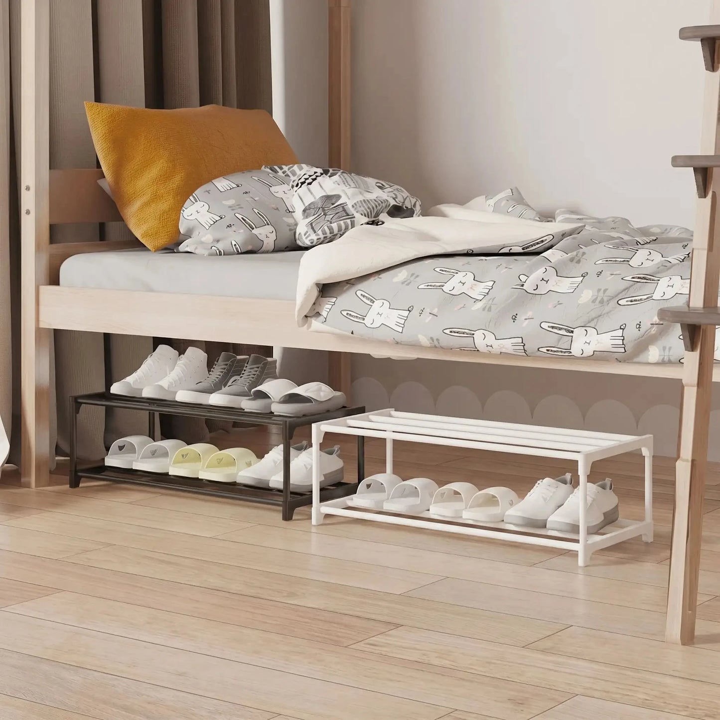 Range Chaussure | Modèle Compact 6 Paires Gain de Place Étagère à chaussures Rangement signature 