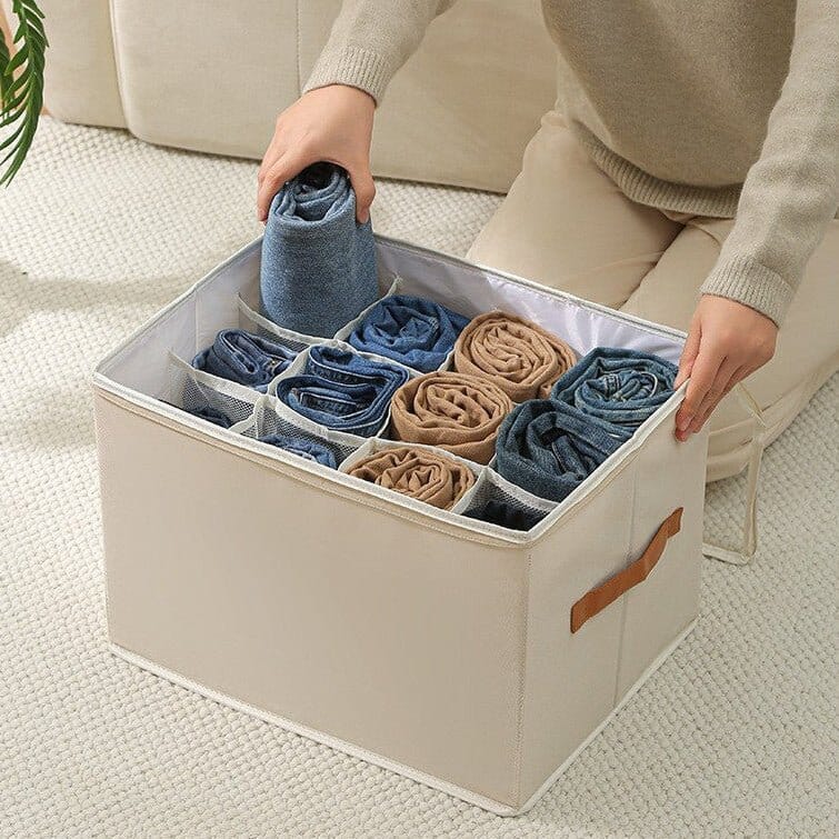 Range Chaussures | Boîte Modulable & Empilable - ShoeBox Organisateur de chaussures Rangement signature Beige naturel 