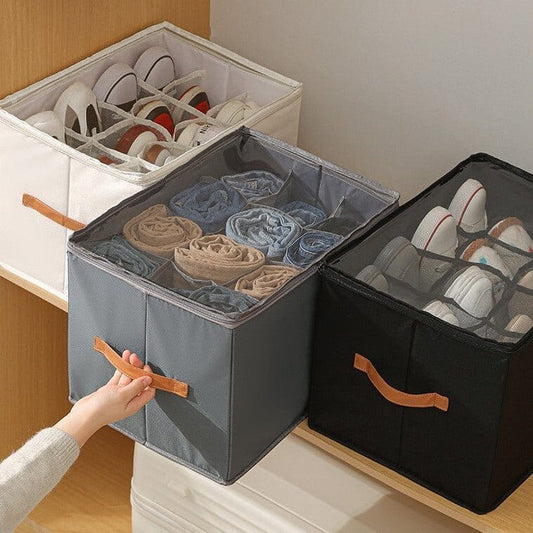 Range Chaussures | Boîte Modulable & Empilable - ShoeBox Organisateur de chaussures Rangement signature 