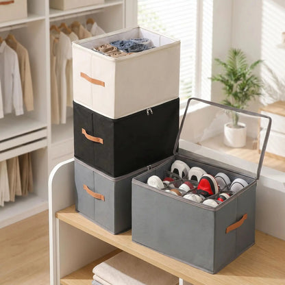 Range Chaussures | Boîte Modulable & Empilable - ShoeBox Organisateur de chaussures Rangement signature 