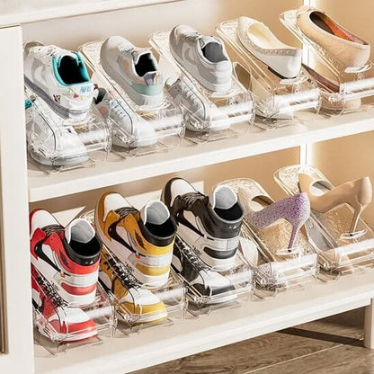 Range Chaussures | Empilable Acrylique Transparent (Lot de 2) Organisateur de chaussures Rangement signature 