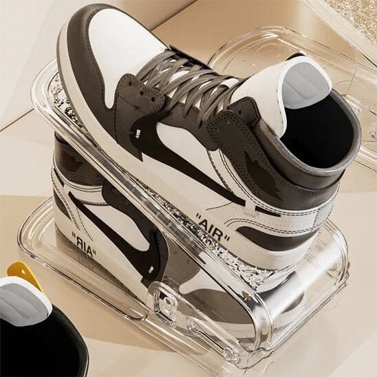 Range Chaussures | Empilable Acrylique Transparent (Lot de 2) Organisateur de chaussures Rangement signature 