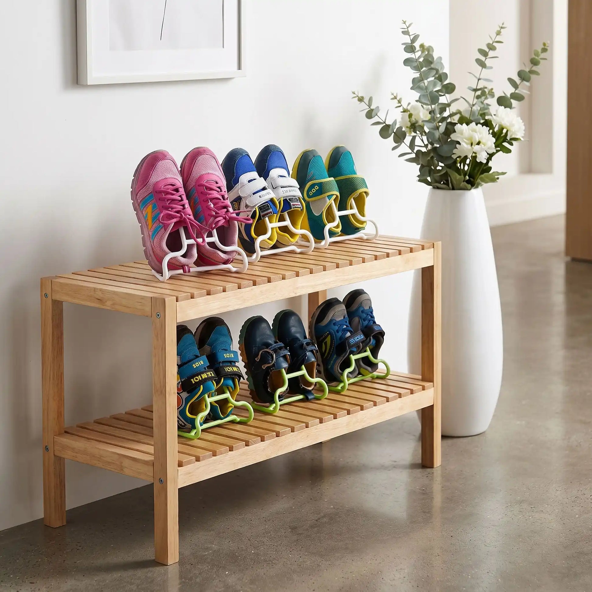 Range chaussures enfant coloré plastique résistant Fjell pour un rangement pratique et durable