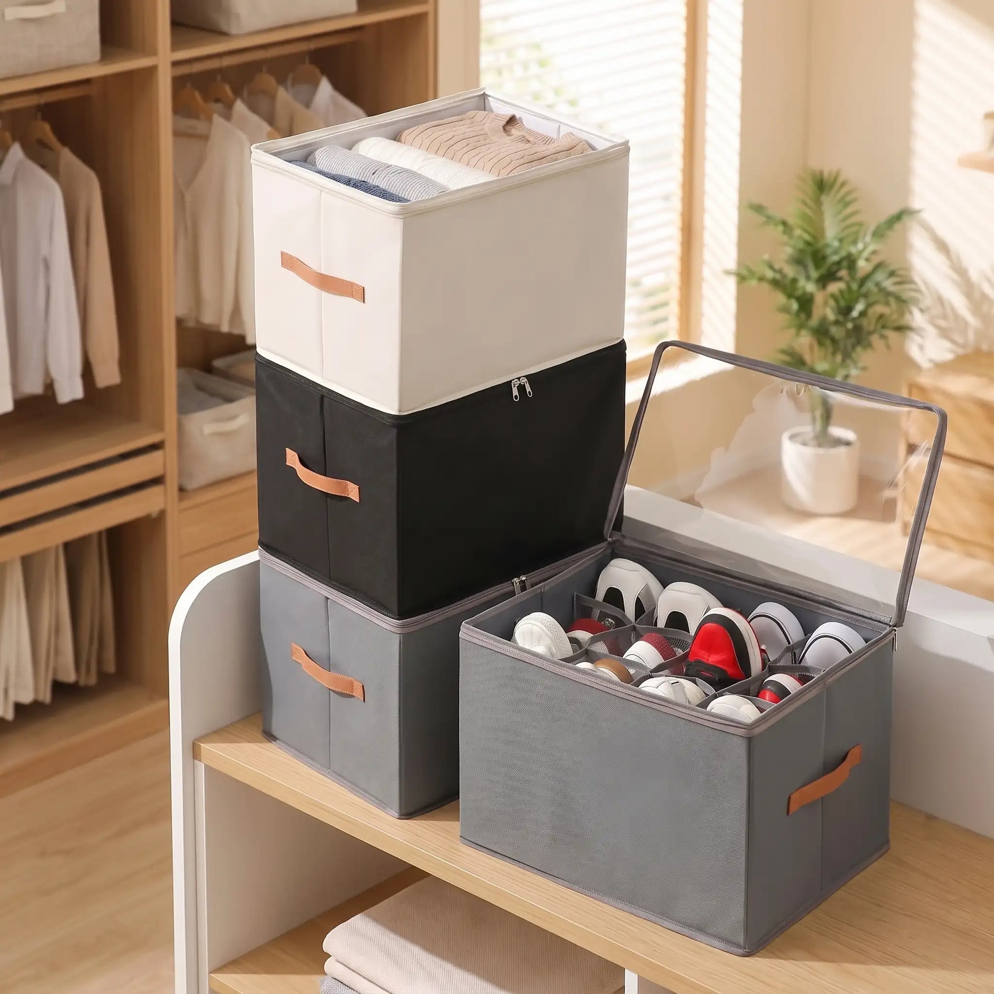 Range chaussures modulable Fjell Shoebox tissu Oxford pour un rangement pratique et resistant