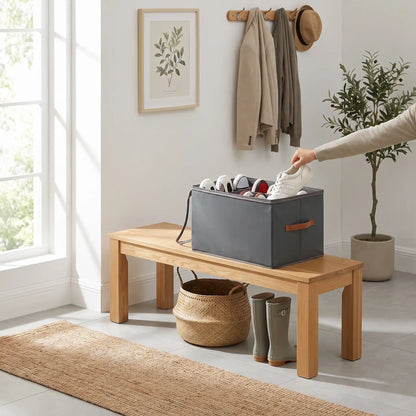 Boîte à chaussures modulable en tissu Oxford robuste, idéale pour créer une structure stable