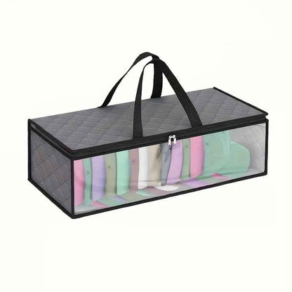 Rangement casquette gris avec protection anti-poussière et maintien de forme