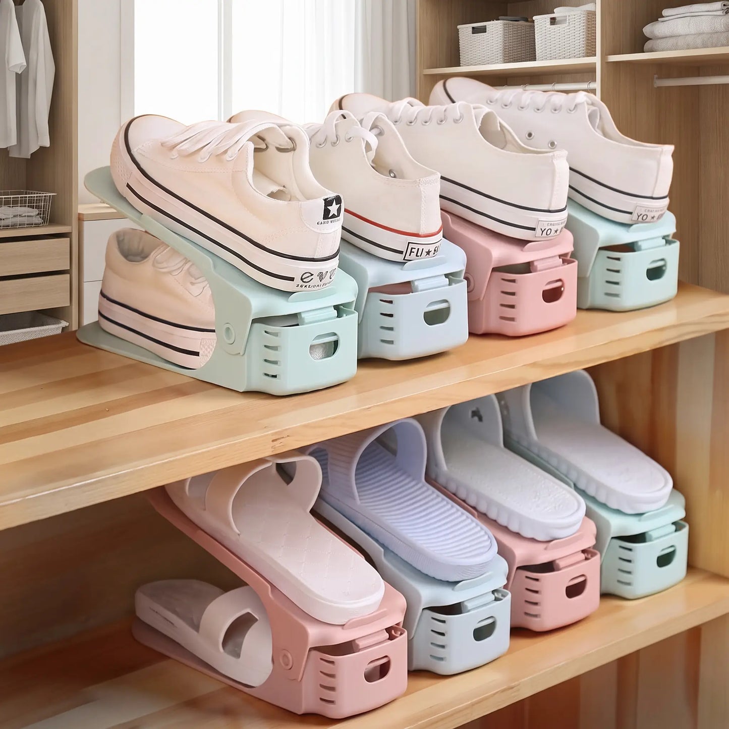 Rangement chaussure FJELL™ réglable en PP haute densité  pour entrée organisée et gain de place