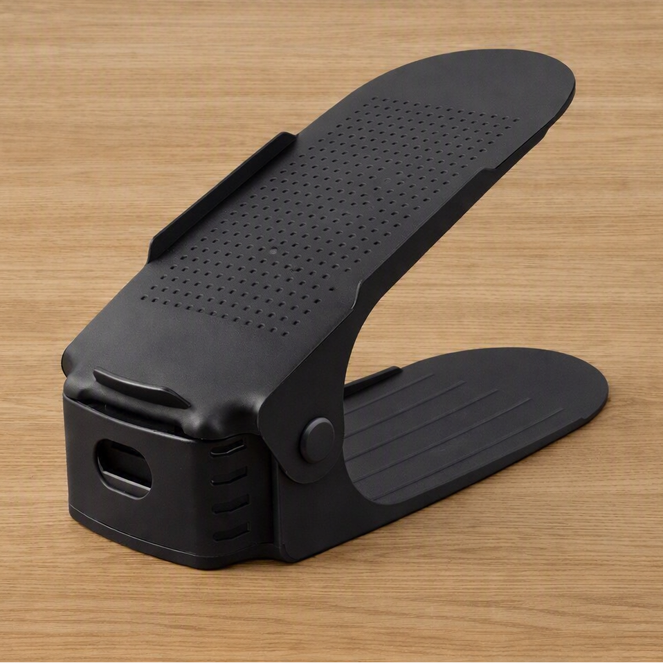 Rangement chaussure FJELL™ réglable en PP haute densité noir pour entrée organisée et harmonieuse